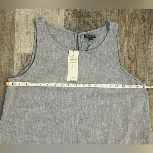 NEW For Cynthia Linen Cotton Blend Summer Dress Petite size XL NWT - Picture 14 of 14